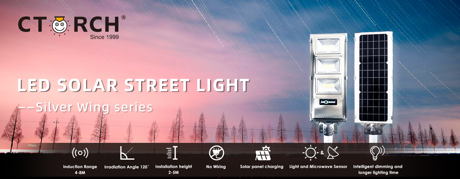 LED SOLAR STREET LIGHT-Silver Wing Series